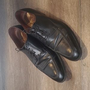 Allen Edmonds Powell Black Moc Toe Oxford Shoe Men's‎ Size 12D